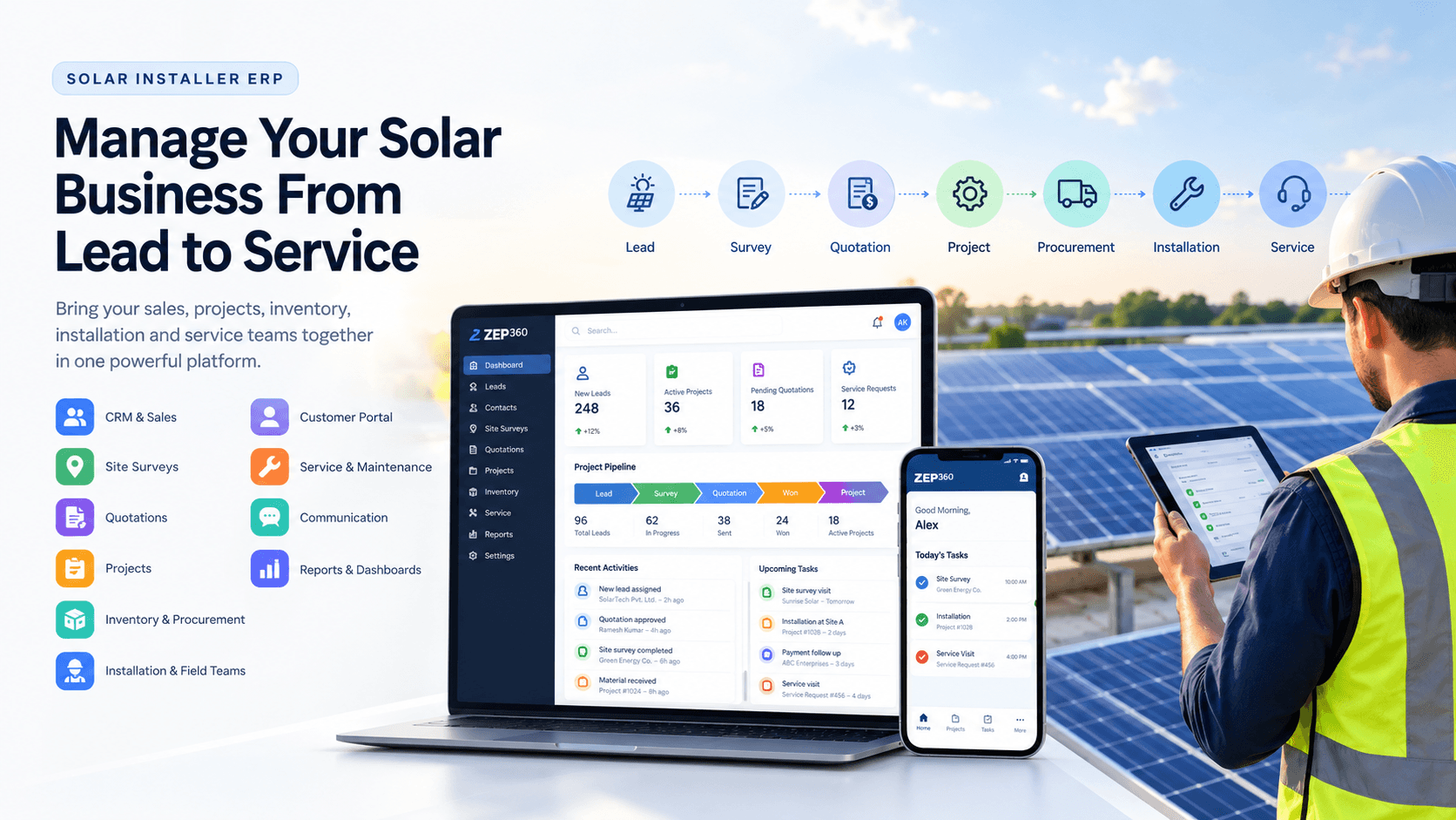 Solar Installer ERP: Manage Your Solar Business From Lead to Service